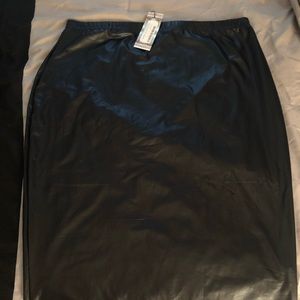 Faux Leather Skirt